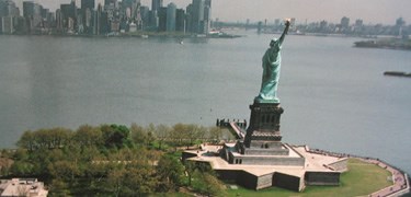 Aerial of Liberty Island Aerial of Liberty Island